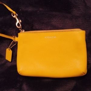 Coach wristlet yellow